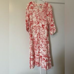 H&M red floral dress